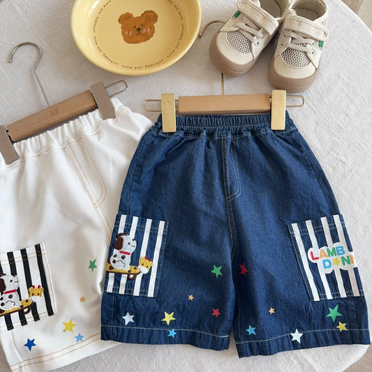 Puppy & Stars Pocket Shorts