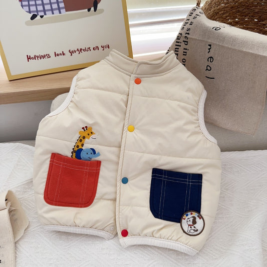 Animal Pocket Puffer Vest