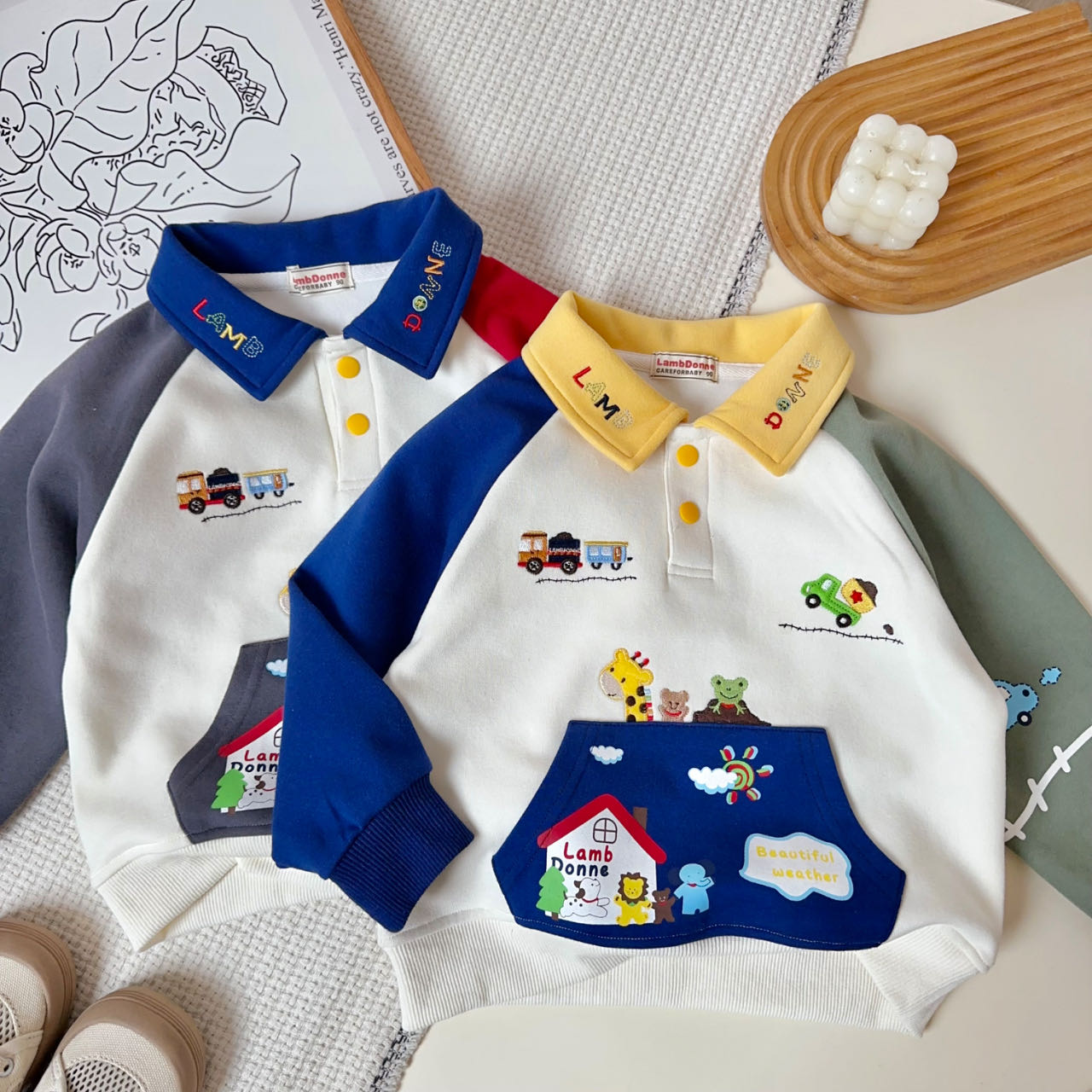 Animal Truck Adventure Set β Fleece Polo & Jogger Pants