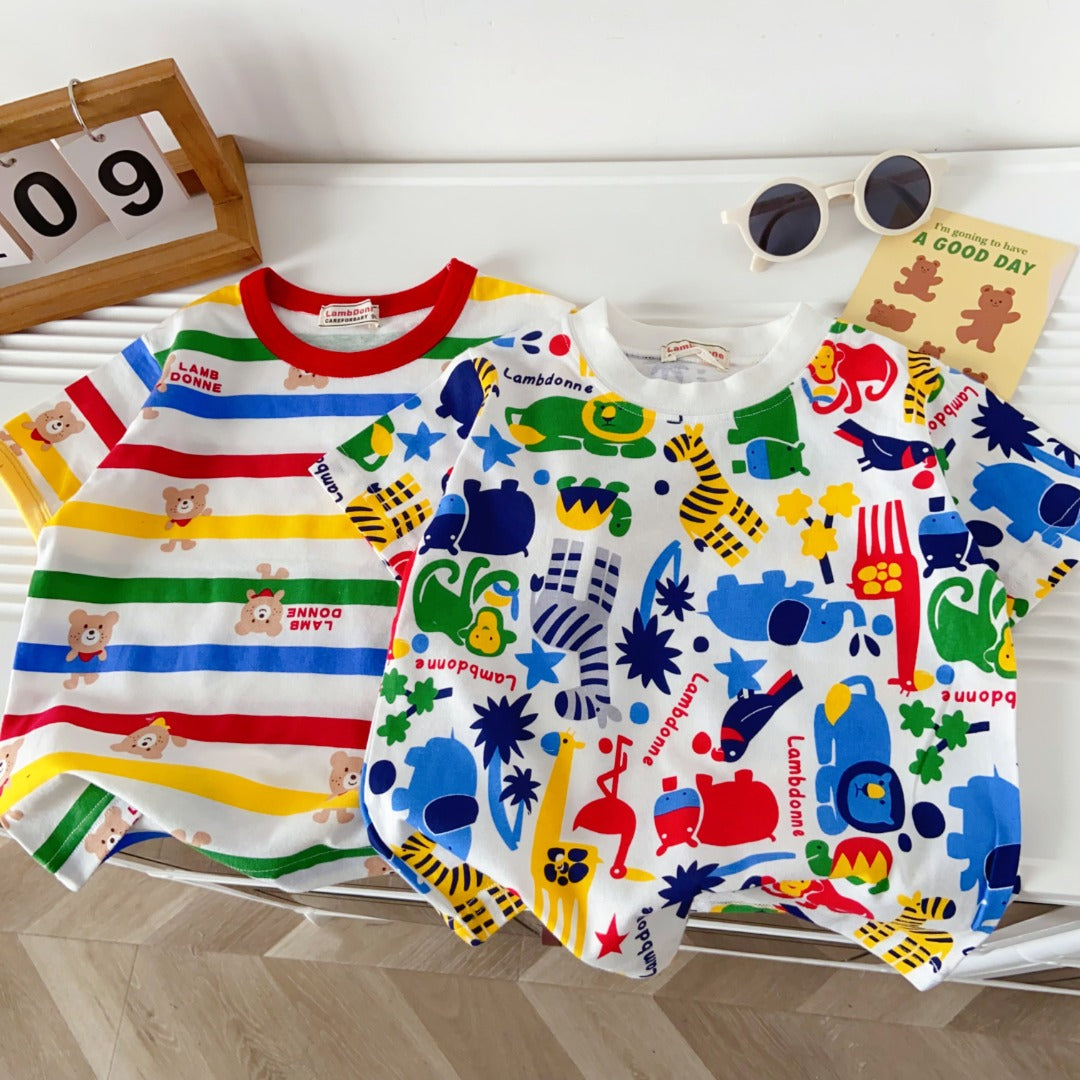 Rainbow Jungle Tee / Happy Zoo Tee