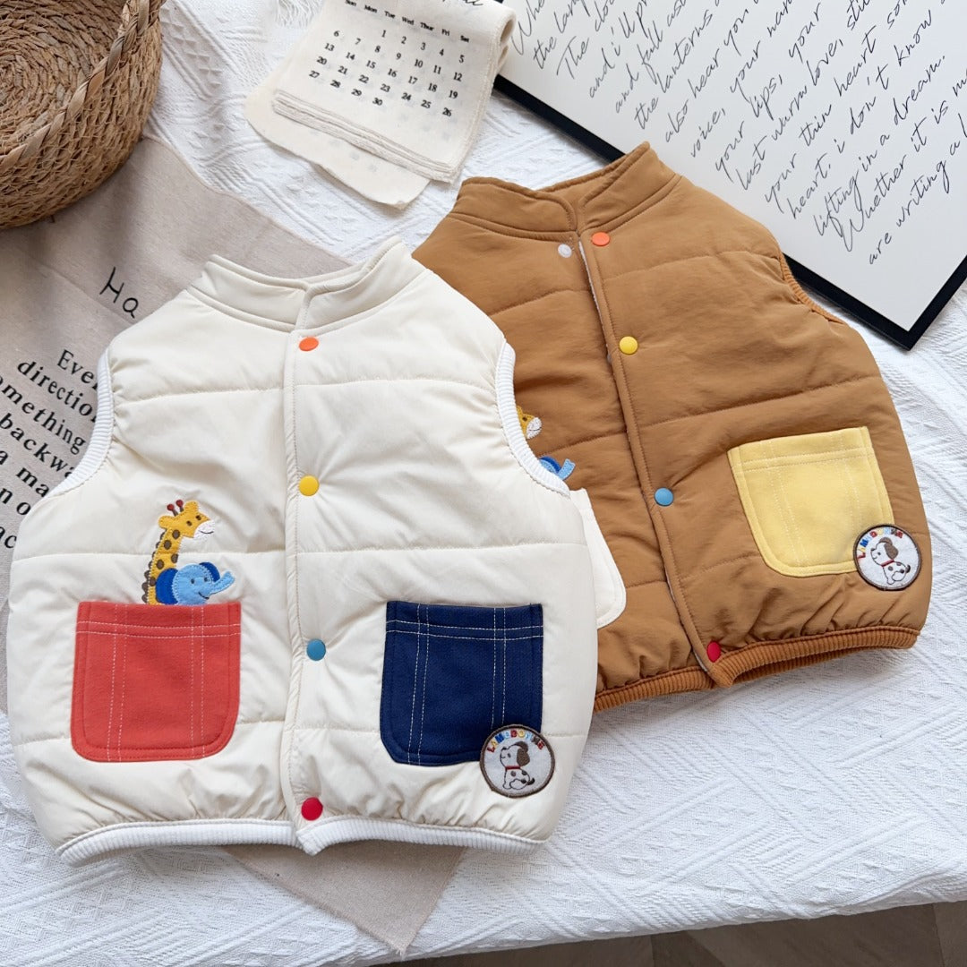 Animal Pocket Puffer Vest