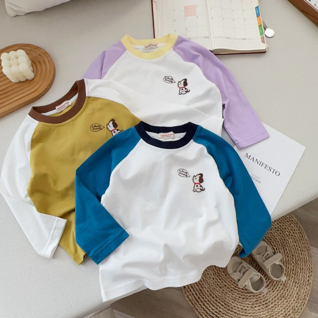 Color-block Puppy Tee
