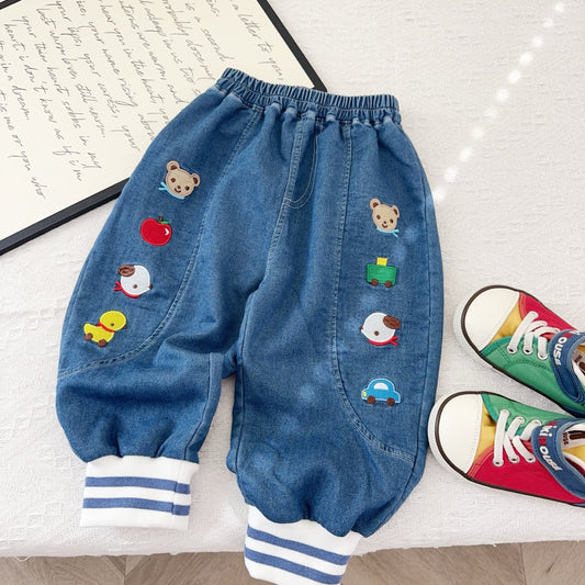 Happy Steps Denim Cuff Joggers