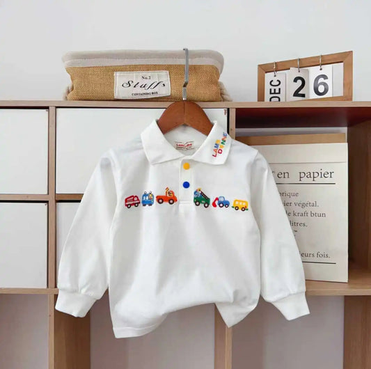 Vehicle Parade Long Sleeve Polo