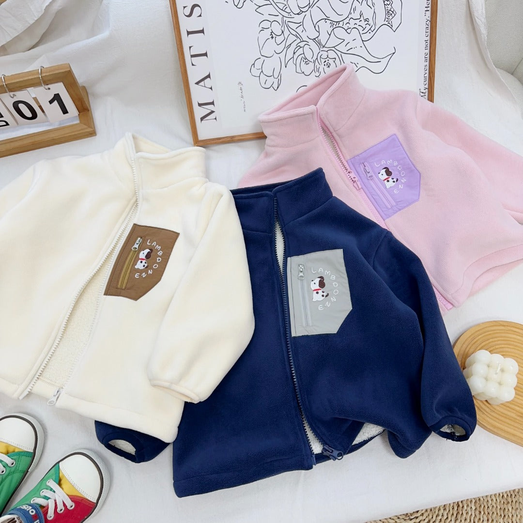 Puppy Pocket Fleece Zip-Up