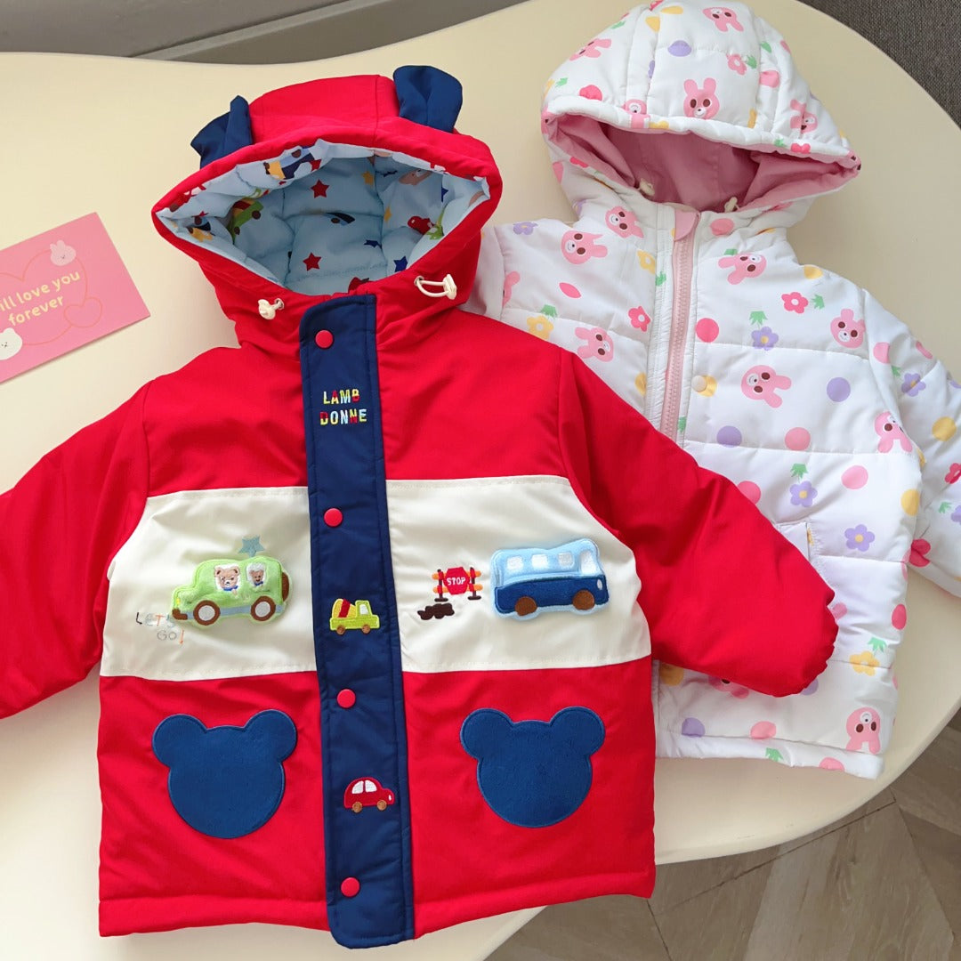 Reversible Cartoon Puffer Jacket