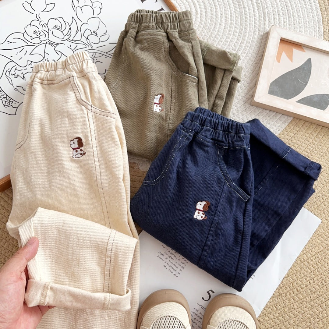 Puppy Corduroy Pants