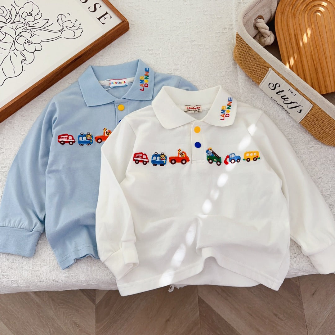 Vehicle Parade Long Sleeve Polo