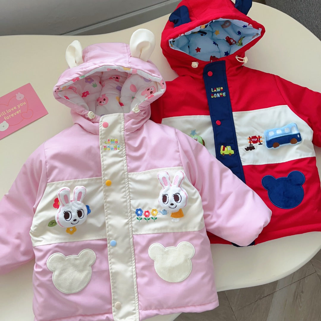 Reversible Cartoon Puffer Jacket