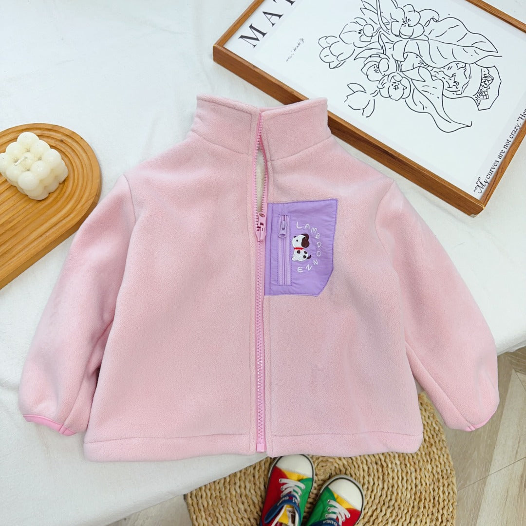 Puppy Pocket Fleece Zip-Up