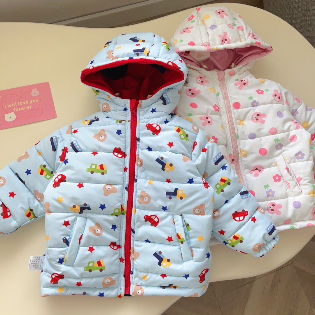 Reversible Cartoon Puffer Jacket