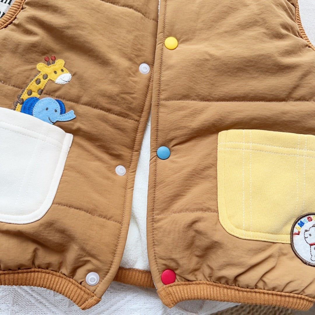 Animal Pocket Puffer Vest