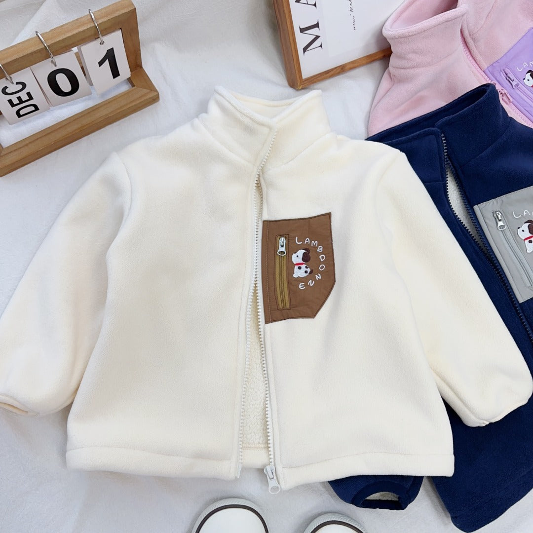 Puppy Pocket Fleece Zip-Up