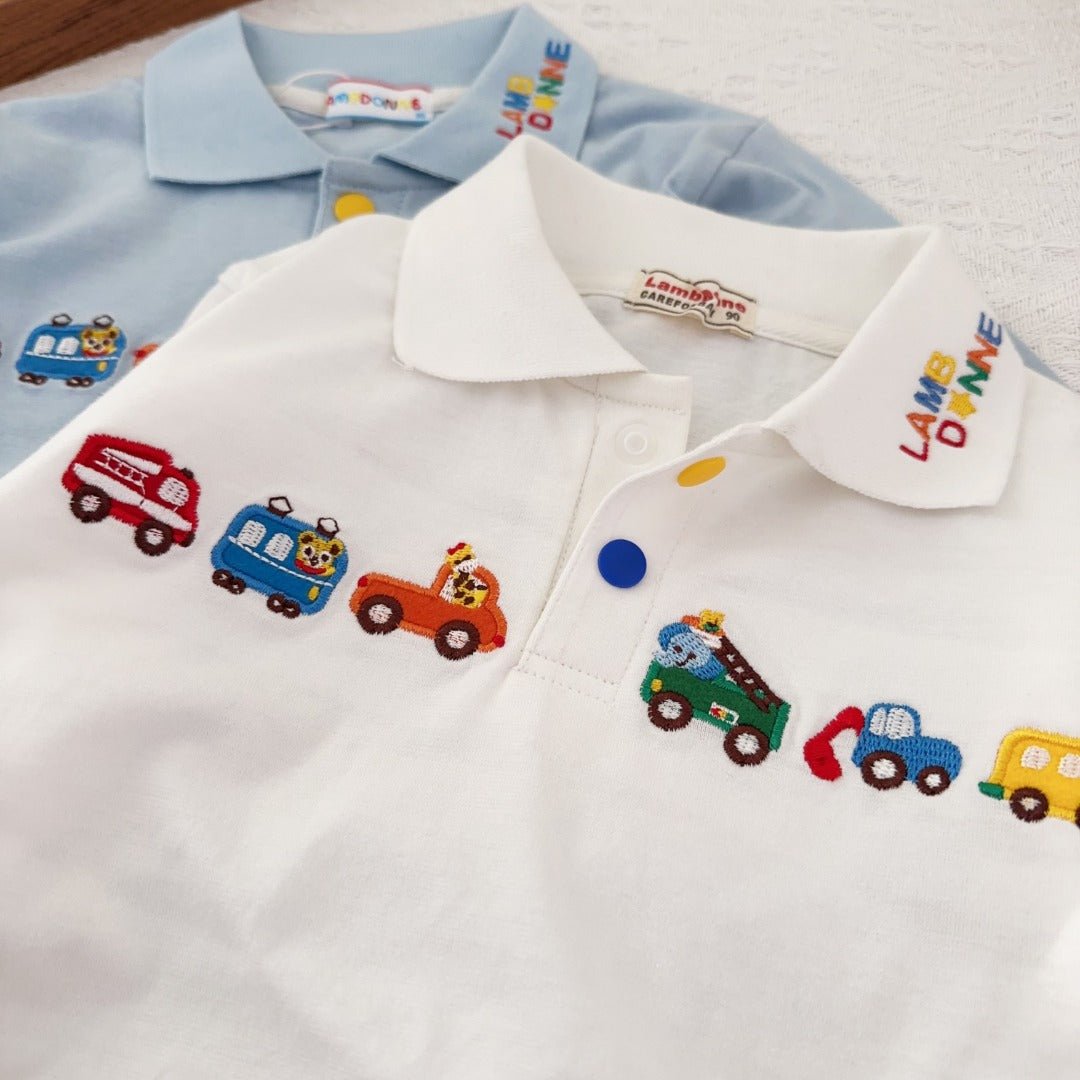 Vehicle Parade Long Sleeve Polo