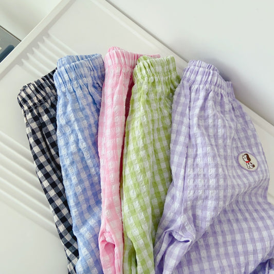 Gingham Pup Lounge Pants