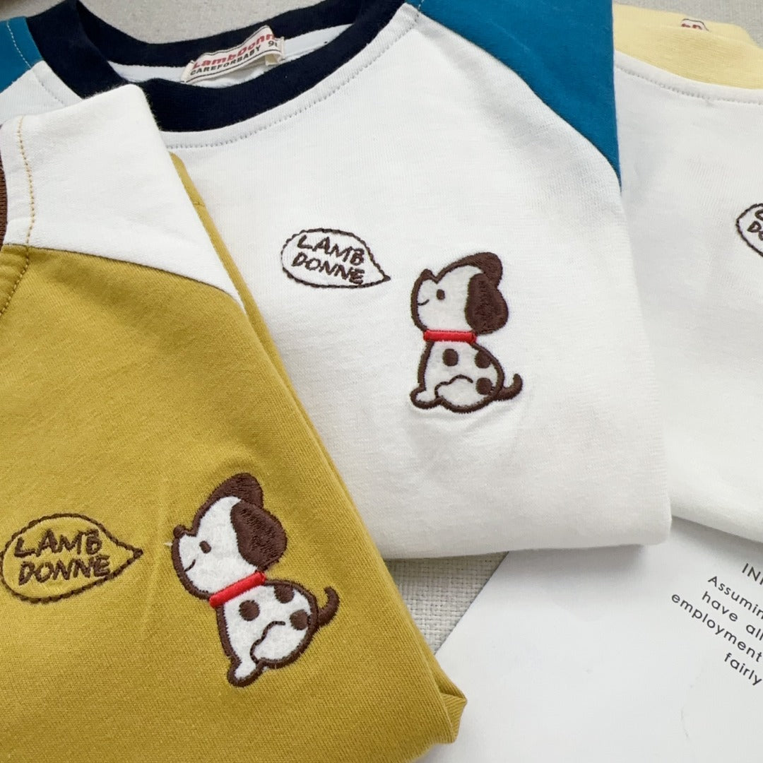 Color-block Puppy Tee