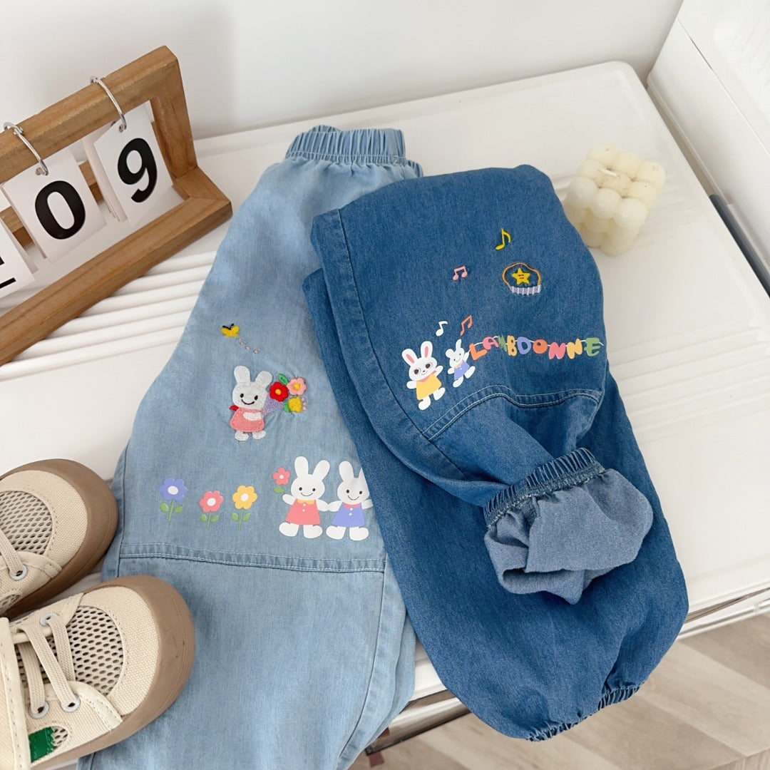 Rainbow Garden Denim Pants