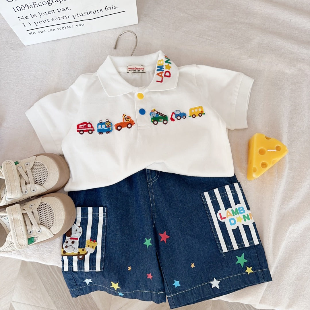 Puppy & Stars Pocket Shorts