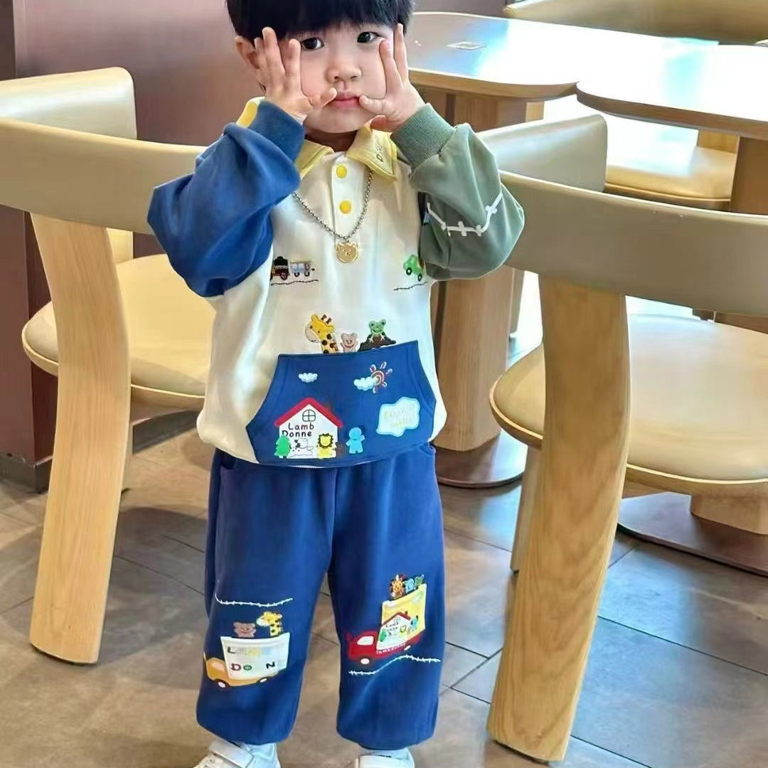 Animal Truck Adventure Set – Fleece Polo & Jogger Pants